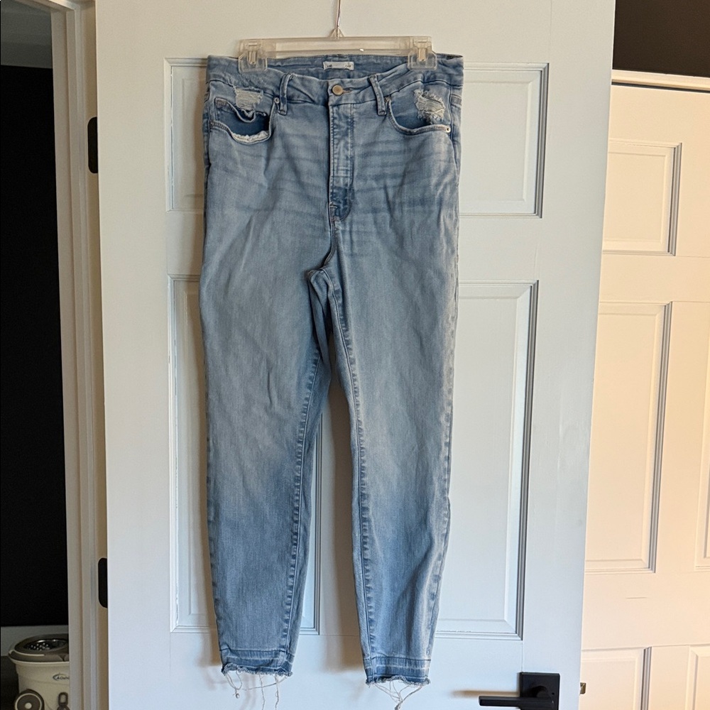 Good American Light Wash Women's High-Rise Skinny Jeans